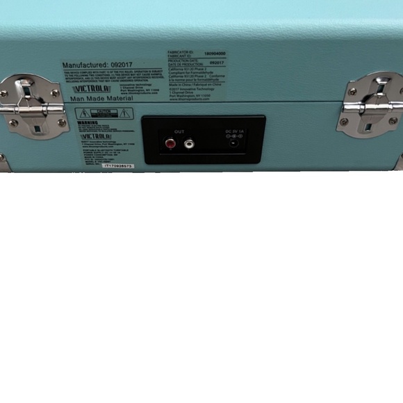 (NOB) Victrola Portable Bluetooth Record Player Turntable W/Built Speakers Blue - Picture 14 of 16